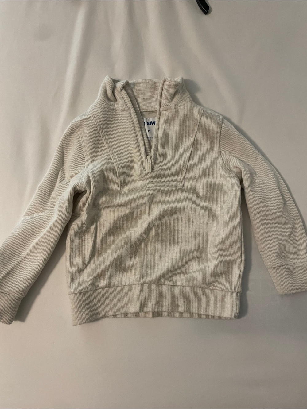 Old Navy Cream Half-Zip Knit Pullover